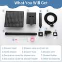 INAGE 10 Inch Shower Faucets Sets, Matte Black Shower System with Push Button Diverter, Shower Fixtures Rain Shower Head and Handheld, Shower Combo Set Rough-in Valve and Trim Kit - IN91165B