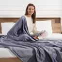 Electric Blanket Full Size Heated Blanket 72''X84'', Purple Heating Blanket Ultra Warm Flannel Electric Heating Blanket with 5 Heat Settings & 10 Hours Auto-Off, Ideal for Grandma Gifts(Lavender)