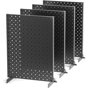 Ultrawall Pegboard Display Stand, Metal Tabletop Pegboard Display, Accessories Rack Organizer for Jewelry, Retail Stores, Craft Shows, 12"X16", 4pcs Black