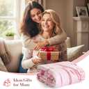 weigelia Dear Mom Throw Blanket - Soft Fleece Throw Blanket for Mom Gifts, Warm & Cozy Mothers Day Birthday from Daughter Son, Lovly Blanket Gift for Bed, Sofa (Pink, 60" x 80")