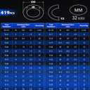 Orion Motor Tech 826pc Universal O Ring Assortment Kit Nitrile Rubber O Rings in 32 SAE & Metric Sizes for Automotive & Plumbing Repairs