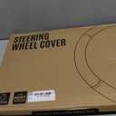 Road Comforts Leopard Steering Wheel Cover - Made with PVC Leather Cheetah Print - Anti-Slip, Universal Fit 14 1/2 inches to 15 inches - Black