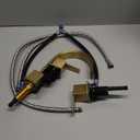 Brushed Gold Bathroom Faucet 3 Hole, VAPSINT 8 Inch Widespread Waterfall 3 Piece Bathroom Sink Faucet, 2 Handle 360 Swivel Spout Vanity Faucets with Pop Up Drain & Supply Hoses, VAP-BY002