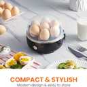 Elite Gourmet EGC115B Easy Egg Cooker Electric 7-Egg Capacity, Soft, Medium, Hard-Boiled Egg Cooker with Auto Shut-Off, Measuring Cup Included, BPA Free, Classic Black
