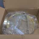 Modern Single Wine Bottle Display Stand, Gold Circle Design with Woven Base, Decorative Holder