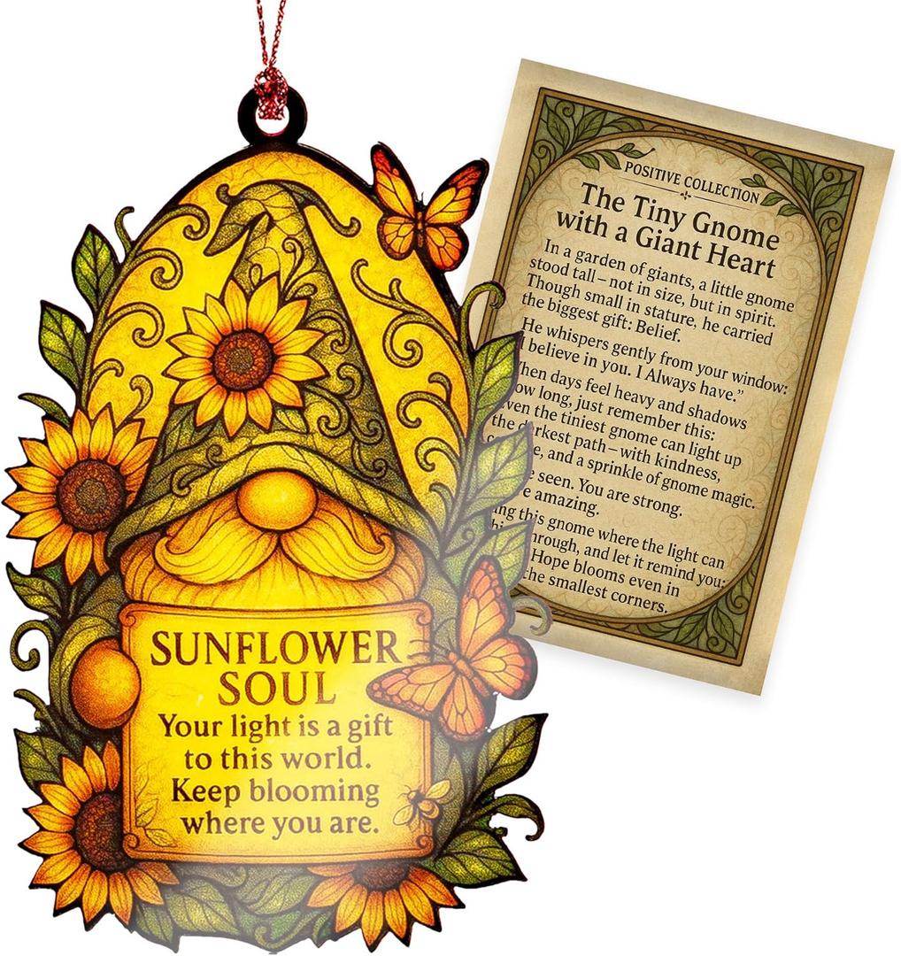 4 x Funny Christmas Ornaments, Gnome Ornaments - gnome Christmas Ornaments - Gnomes Gifts for Women - Fall Christmas Ornament 2025 - Christmas Ornament - White Elephant Gifts (G2)