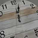 CHYLIN Wall Clock 14 Inch Bathroom Clock, Rustic Wall Clocks Battery Operated, Silent Non Ticking Wooden Coastal Beach Clock for Kitchen, Living Room, Bedroom, Office (White)