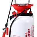 Honeydak 1.3 Gallon 5L Garden Pump Pressure Sprayer Watering Can Device for Watering Hanging Plant Basket Hard to Reach Pump Sprayer for Weeds, Lawn Care & Pesticides (Red)