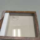 Califortree 8x10 Shadow Box Frame with Linen Back - Sturdy Memory Display Case of Flower, Pictures, Medals and More, Rustic Brown