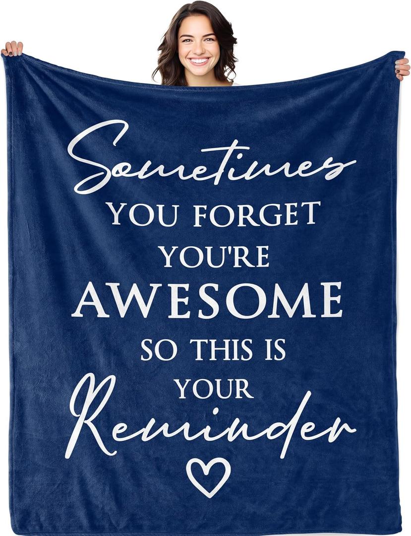 Gifts for Men/Women Blanket 50" X 60", Birthday/Inspirational/Thank You Gifts for Men/Women, Sometimes You Forget You are Awesome Gifts for Him/Her/Friend, Anniversary/Appreciation Blanket