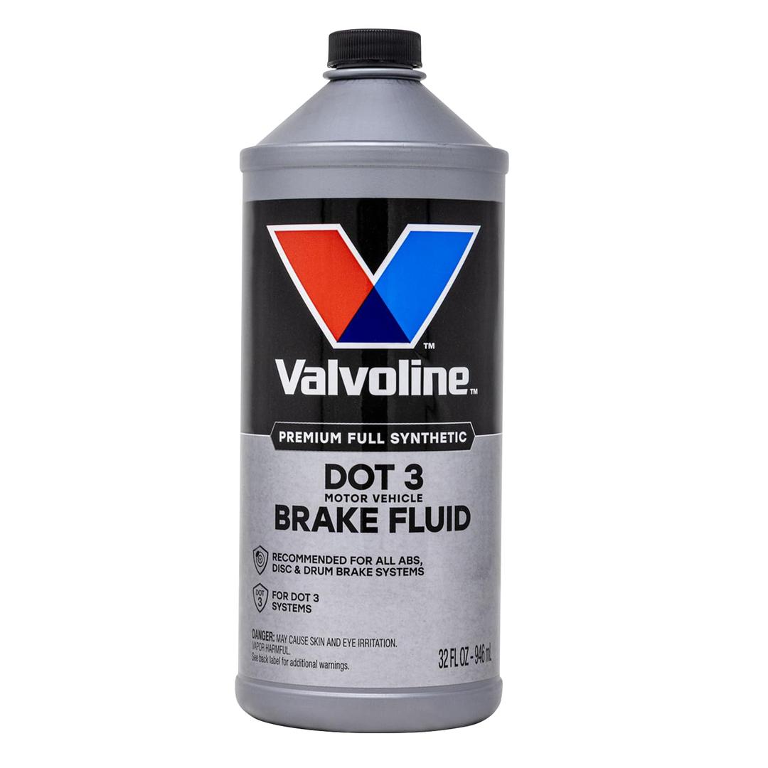 Valvoline DOT 3 Synthetic Brake Fluid with High Boiling Point, Corrosion Protection, Vapor Lock Resistance, Compatible with ABS, Disc and Drum Brake Systems, 32oz