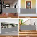 Miumoon 100 inch Retractable Baby Gates 34 inch Tall, Retractable Gate with Reinforced Strip Design to Prevent Crawling Through, 8 FT Extra Wide Retractable Dog Gate for Indoor/Outdoor