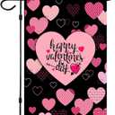 8 x Valentine Flag,Double Sided Valentine's Day Garden Flag 12.5 x 18 Inch Valentine House Flags for Valentine's Day Decoration