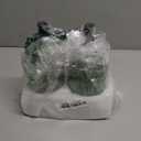 Green Glass Soap Dispenser Set with Black Pump, 13.5oz Refillable Liquid Hand Soap Dispenser, Lotion Dish Soap Dispenser for Modern Home Decor, Bathroom, Kitchen Countertop, Hotel(2 Pack)