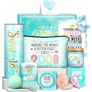 18th Birthday Gifts for Girls, Gifts for 18 Year Old Girl, 18th Birthday Gift Ideas, Unique 18th Birthday Gift Basket for Daughter, Niece, Granddaughter, Bestie, Friends,Cool 18th Birthday Gifts