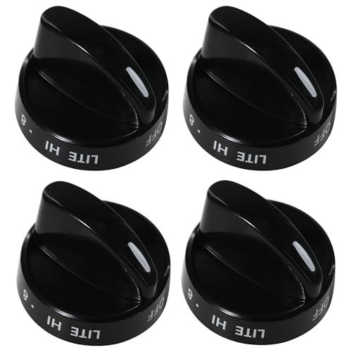 GYOFFULL 316442513 Stove Knob Black Gas Oven Range Control Assembly Compatible with Frigidaire, Kenmore, Sears Burner (4PACK)