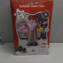 FunFanso 10 FT Christmas Inflatable Santa Claus with Lantern & Green Gloves, Xmas Blow up Outdoor Decorations, Built-in LED Lights for Yard Garden Lawn Patio Indoor Winter Holiday Home Party Decor