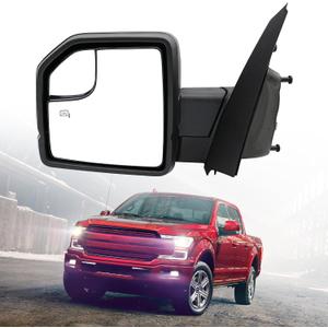Left Driver Side Mirror Compatible for Ford F150 2015 2016 2017 2018 2019 2020 With Heated & Turn Signal Light (6Pins).Replace#FL3Z17683BB, FO1320556, JL3Z17683CA.