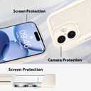 MZELQ for iPhone 17 Case 2025 Case, Silicone Wave Ripple Cute Pattern, Camera Protection Soft Slim Shockproof for Girls Women -White