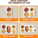 TOPRATED Large Splicing Electric Warming Tray (25x15 inch), Metal Foldable and Portable Heating Warmers Food Warming Mat for Kitchen,Parties, Buffet, Restaurant, Family dinner,Countertop (3 boards)