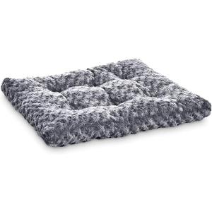 Cat and Dog Bed and Crate Pad, Machine Washable, Indoor, 40 x 27 x 3.5 inches, Gray