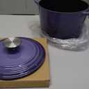 Flavehc Dutch Oven Pot with Lid 2.8 qt Cast Iron Dutch Oven for Bread Baking Purple Enameled Cast Iron Rice Pot with Handels
