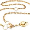 Gold chain Neck Lanyard for ID Badge, Badge Holder for OL,teachers and nurses