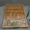 Bellsal Large Premium Bamboo Silverware Organizer - Expandable Utensil Drawer Organizer - 17"x19.6" Utensil Holder and Cutlery Tray with Grooved for Kitchen Flatware and Utensils Mother's Day Gift (Nature)