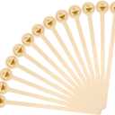 KTOJOY 5.9inch Wooden Coffee Stirrers with Round Ends, 100 Count Disposable Stir Sticks for Coffee & Cocktails, Wooden Beverage Mixer with Smooth Ends, Swizzle Drink Sticks