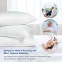 JMU 100PCS Disposable Pillow Case 21" x 30", Tissue/Poly Medical Pillow Covers Sleeves, White