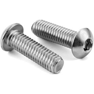 MewuDecor M8-1.25 x 20mm Button Head Socket Cap Screws, Stainless Steel 18-8, Bright Finish, Fully Threaded, Allen Socket Drive, 25 PCS