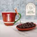 Football Mug Coffee Novelty Ceramic Mug & Cute Football Themed Spoon & Coaster Tray Dish, Great Football Sports Gifts Idea, For Men, Women, Great for Holidays, Birthdays, Fathers Day Etc.