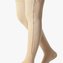 Newcotte Compression Socks with Zipper for Women Thigh High Compression Stockings 20-30mmhg Support Socks for Women Men ,Size L