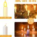 30PCS LED Flameless Candles Battery Operated Christmas Tree Candles with Remote, Button Cell Battery, Timer, Dimmer Battery Candle Flickering Warm Light Window Candle Christmas Home Decor