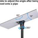 Pipe Adapter for Starlink Gen 3, Adjustable Pole Mount Adapter for Starlink Standard Dish V3, with Multiple Adjustment Capabilities, Aluminum Alloy, Black