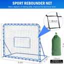 Soccer Rebounder Net, Quick-Switch Angle Soccer Training for Control, Passing Practice, Easy Setup Soccer Goal Rebounder Gifts Aids & Equipment for Kids,Teens & Adults (6FTx5FT)