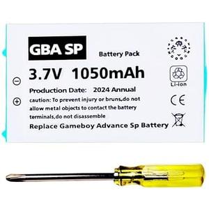 (2024 Upgarde Version ) 1050mAh gba sp battery replacement gameboy advance sp battery+Tool Pack Kit for Nintendo game boy advance sp battery replacement .Real Capacity .Production Date :Mar,2024 (2024 Upgarde Version ) 1050mAh gba sp battery replacement gameboy advance sp battery+Tool Pack Kit for Nintendo game boy advance sp battery replacement .Real Capacity .Production Date :Mar,2024