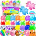 30Pcs XL Stress Balls, Large Squishy Balls for Adults, Squeeze Balls, Octopus Fidget Balls for Stress Relief, ADHD, Classroom Prizes, Easter, Halloween, Christmas Party Favors, Goodie Bag Stuffers