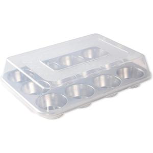Nordic Ware Naturals 12 Cavity Muffin Pan with High-Domed Lid