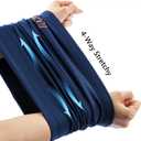 BASSDASH Fleece Neck Gaiter with Nose Hole Winter Face Mask for Men Women Windproof Scarf for Fishing Hunting Skiing (Navy Blue)