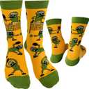 10 x I'D RATHER BE CHASING Funny Mens Socks, Golf & Pickleball Gifts for Men, Golfers Unique Crew Sock, Golfing Gift Accessories