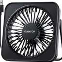 Gaiatop USB Desk Fan, 5 Inch Small Portable Table Desktop Fans with Strong Wind Ultra Quiet 3 Speeds and 180 Tilt Folding, Mini Personal Cooling Essentials For Office Home Bedroom Dorm Kitchen Black