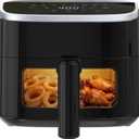 OLIXIS 4QT Air Fryer with Visible Window, 1500W Digital Touchscreen Air Fryer with 8 Presets, Auto Shut Off & Nonstick Dishwasher Safe Basket, 60-Min Timer, Max 400F, Black