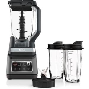 Ninja BN751 Professional Plus DUO Blender, 1400 Peak Watts, 3 Auto-IQ Programs for Smoothies, Frozen Drinks & Nutrient Extractions, 72-oz. Total Crushing Pitcher & (2) 24 oz. To-Go Cups, Black
