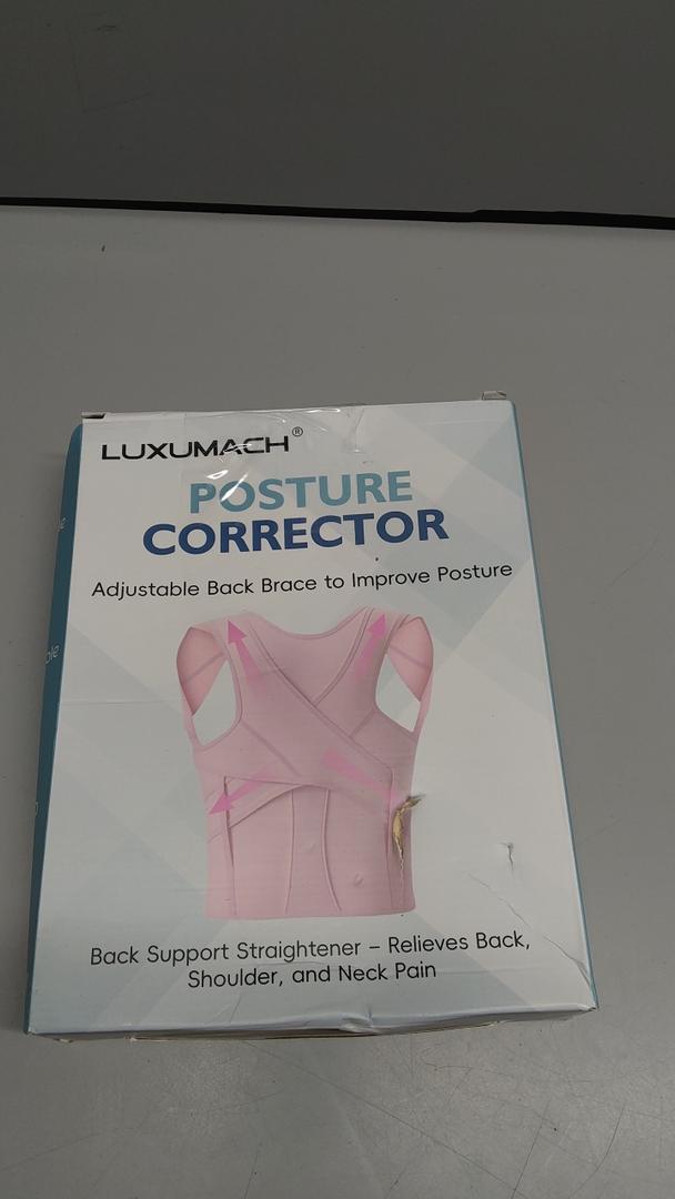 LuxuMach Posture Corrector for Women & Men, Full Back Brace Support with Adjustable Shoulder Straightener, Lower & Upper Back Pain Relief - Scoliosis, Hunchback, Spine Corrector (Beige, Large)