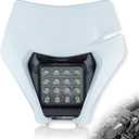 Dirt Bike Headlight,LED Enduro Pit Bike Light Kit Universal For Most Dirt Pit Bike Motorcycle EXC SX XCF MX White (Cover TypeC White)