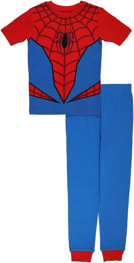 Marvel 2-Piece Snug-fit Cotton Pajama Set, Soft & Cute for Kids (6, Spider Costume)