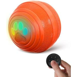 JR JUMIAR Interactive Dog Toys, Soft and Quiet Safe Material Jumping Dog Ball with Remote Control, Motion Activated Automatic Pet Toy for Small/Medium Dogs, Gift for Cat Puppy Pet (Orange)