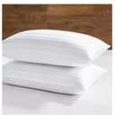 Downluxe Goose Feather and Down Pillows - Hotel Collection Feather Pillows Set of 2 for Back, Stomach or Side Sleepers, Queen Size (20"x28")