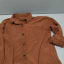 Saslax Womens Corduroy Shirt Long Sleeve Oversized Button Up V Neck Blouses Tops Loose Shacket Jacket, L